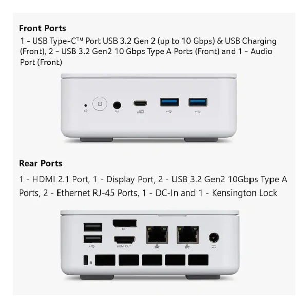 Mini PC Acer Revo Box Intel Processor N150 (3.6 GHz) - 8 GB DDR4 - 512 GB SSD - Intel Graphics - 36 W - Win 11 Home - White
