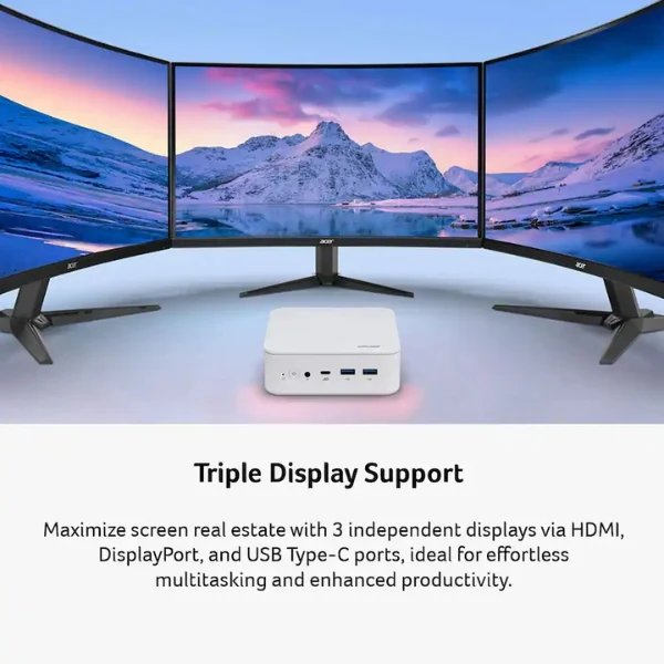 Mini PC Acer Revo Box Intel Processor N150 (3.6 GHz) - 8 GB DDR4 - 512 GB SSD - Intel Graphics - 36 W - Win 11 Home - White