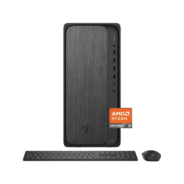 Computador HP OmniDesk AMD Ryzen 3 8300G (4.9 GHz) - 8 GB DDR5 - 256 GB NVMe M.2 - AMD Radeon 740M - 280 W - Win 11 Home - Gray Wood