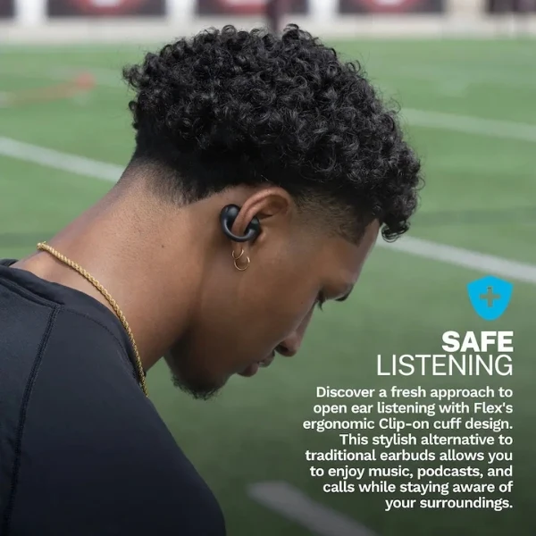 Audífonos JLab Flex Open-Clip True Wireless Bluetooth Open-Ear - Negro