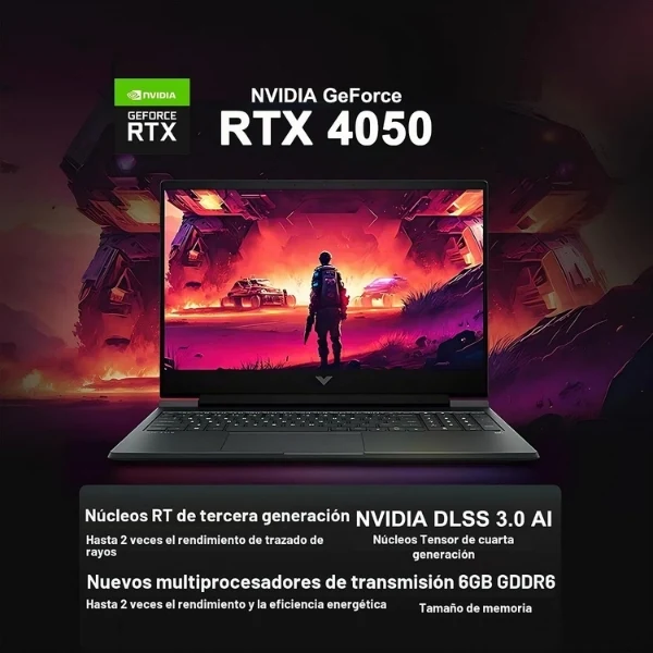 Laptop HP Victus 15-FB3093DX AMD Ryzen 7 7445HS - 16GB DDR5 - 512GB SSD - NVIDIA GeForce RTX 4050 6GB GDDR6 - BM4X8UA#ABA