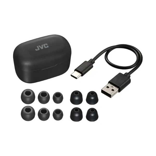 Audífonos JVC Marshmallow Plus True Wireless Bluetooth con Cancelación Activa de Ruido - Negro