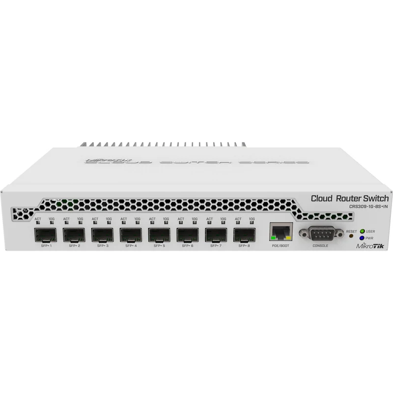 Switch de Red MikroTik CRS309-1G-8S+IN 8-Port 10G SFP+ Managed Network Switch