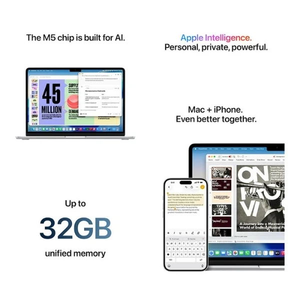 Laptop Apple MacBook Air 13 MDHE4LL/A - Apple M5 10-Core - 16GB Unified Memory - 512GB SSD - GPU 8-Core - Midnight