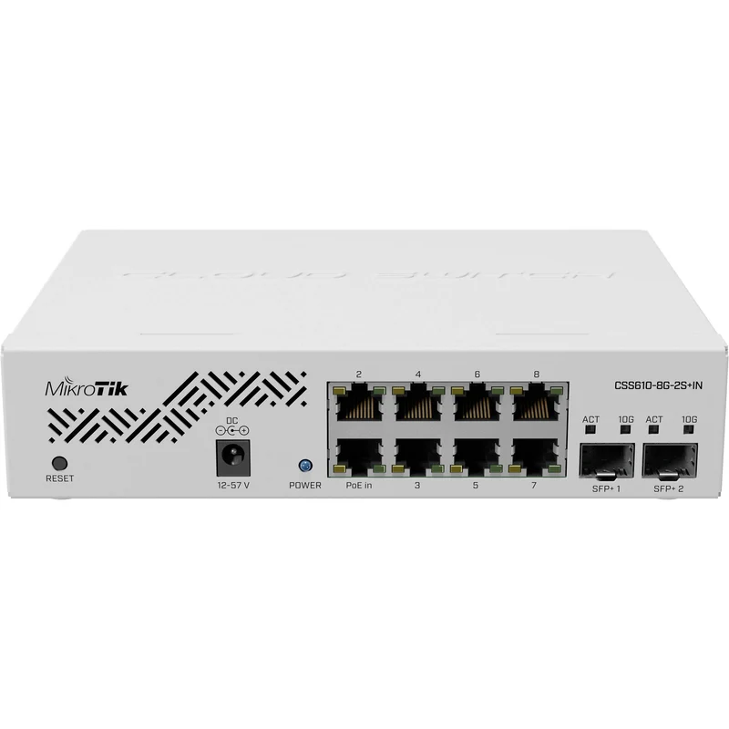 Switch de Red MikroTik CSS610-8G-2S+IN 8-Port Gigabit Managed Network Switch