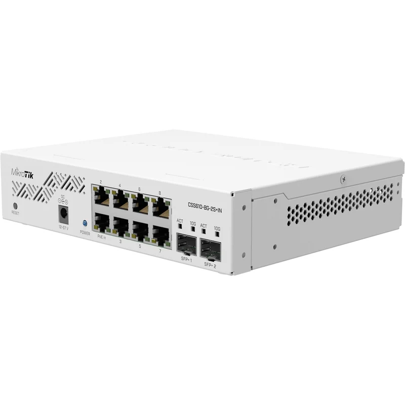 Switch de Red MikroTik CSS610-8G-2S+IN 8-Port Gigabit Managed Network Switch