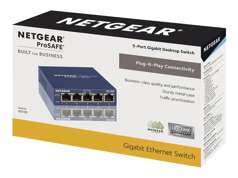 Switch de Red Netgear ProSafe GS105 Ethernet Switch