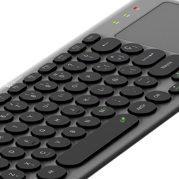 Teclado Klip Xtreme KeyGlider KCK-550S Bluetooth - Conexión Dual 2.4GHz - Panel Táctil - Español - Negro