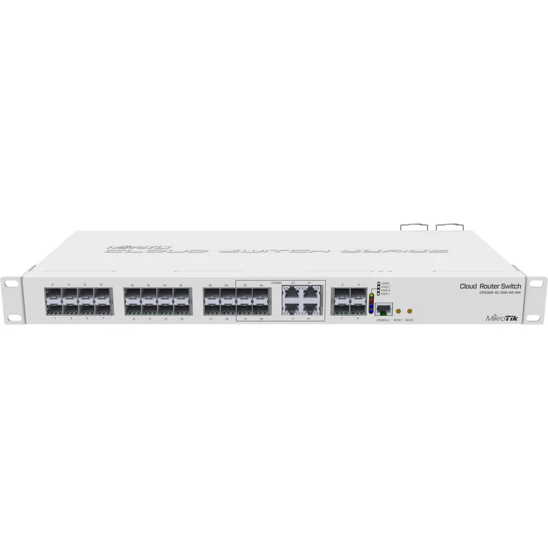 Switch de Red MikroTik CRS328-4C-20S-4S+RM 28-Port 1G SFP / 10G SFP+ Managed Network Switch