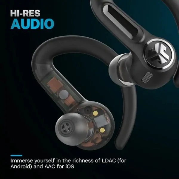 Audífonos JLab Epic Sport ANC 3 True Wireless Bluetooth con Cancelación Activa de Ruido y Hi-Res Audio - Negro