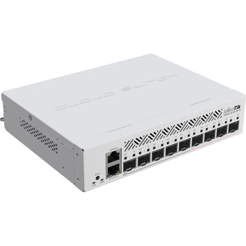 Switch de Red MikroTik CRS310-1G-5S-4S+IN 9-Port 1G SFP / 10G SFP+ Managed Network Switch