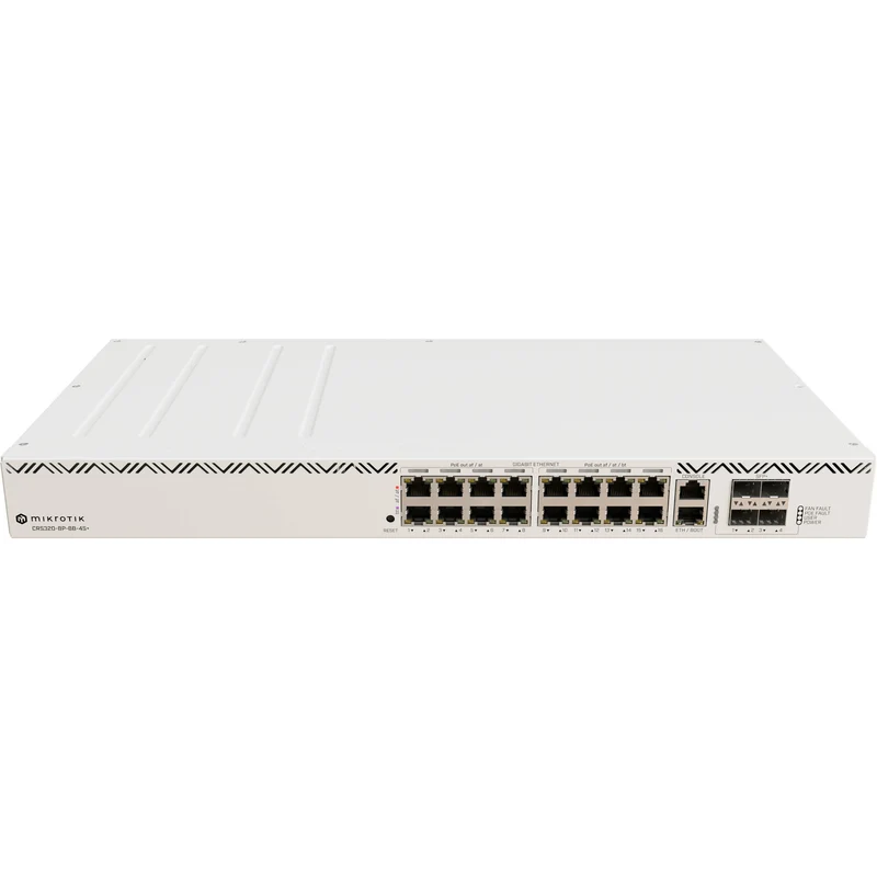 Switch de Red MikroTik CRS320-8P-8B-4S+RM 17-Port Gigabit PoE++ Compliant Managed Network Switch