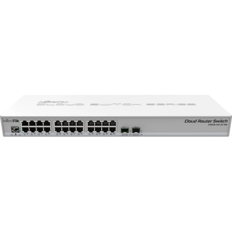 Switch de Red MikroTik CRS326-24G-2S+RM 24-Port Gigabit Managed Network Switch