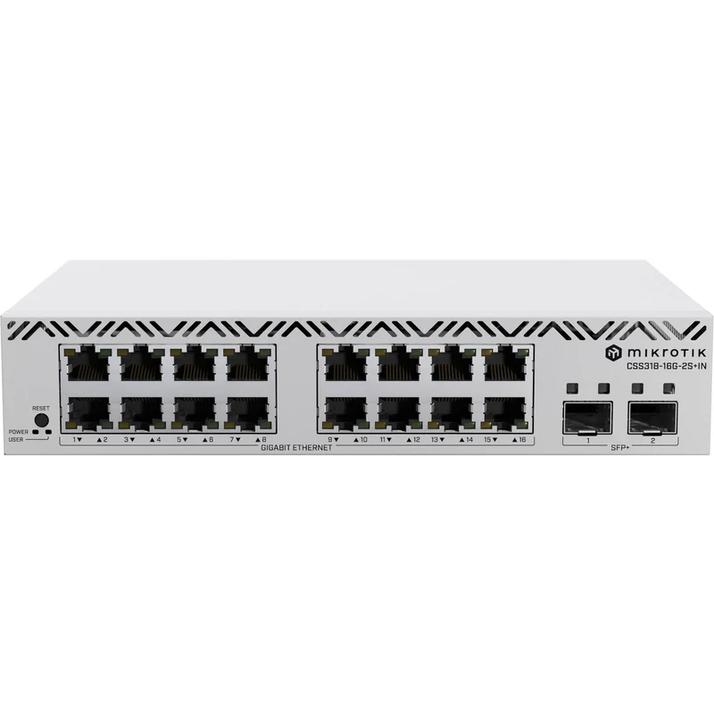 Switch de Red MikroTik CSS318-16G-2S+IN 16-Port Gigabit Managed Network Switch with SFP+