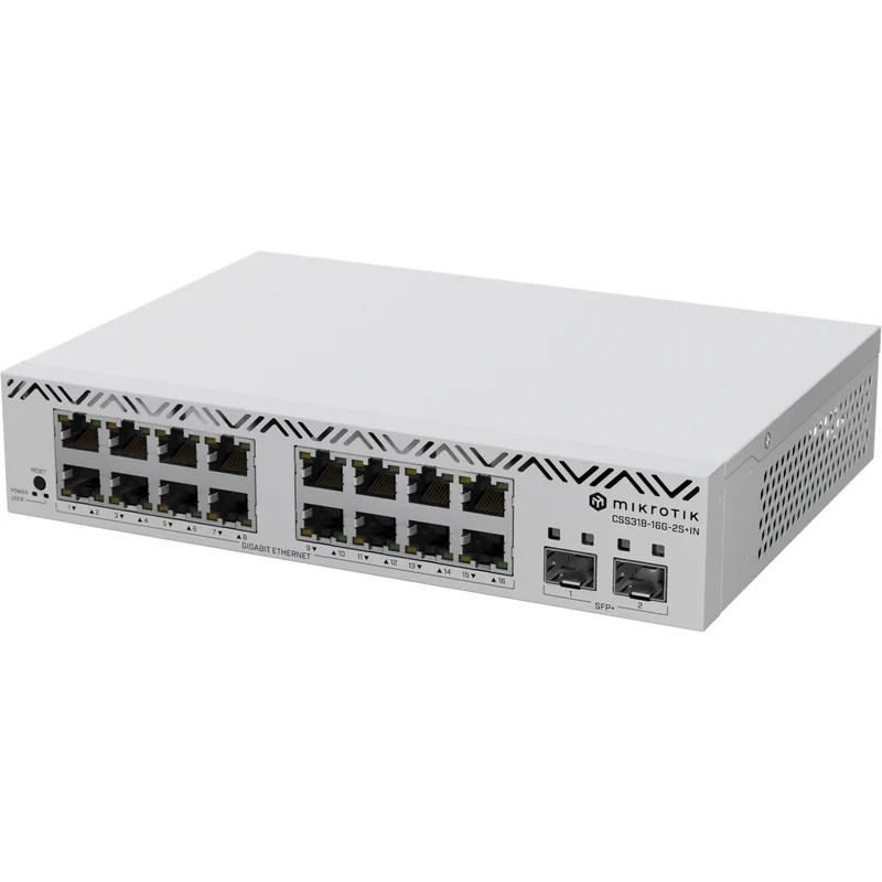 Switch de Red MikroTik CSS318-16G-2S+IN 16-Port Gigabit Managed Network Switch with SFP+