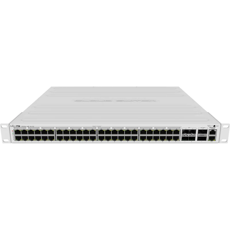Switch de Red MikroTik CRS354-48P-4S+2Q+RM 48-Port Gigabit PoE+ Compliant Managed Network Switch