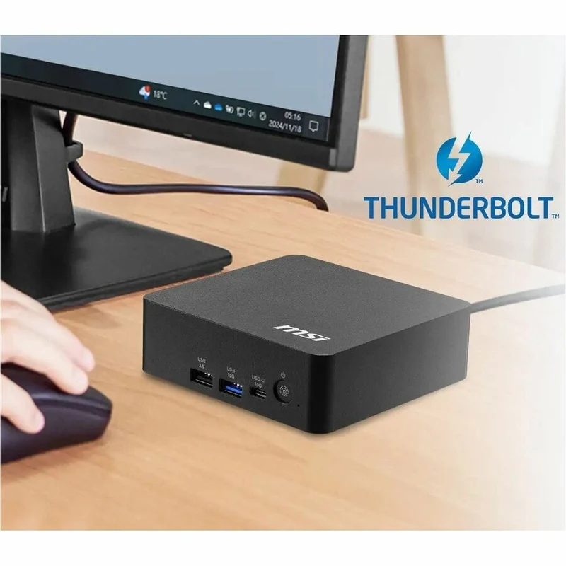 Mini PC MSI Cubi NUC AI+ 3MG Cubi NUC AI+ 3MG-017US Desktop Computer, Intel Core Ultra 9 16 Núcleos, 16GB DDR5, 1 TB PCI