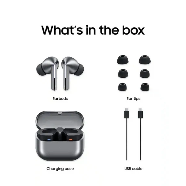 Audífonos Samsung Galaxy Buds3 Pro True Wireless Bluetooth con Cancelación Activa de Ruido - Plateado