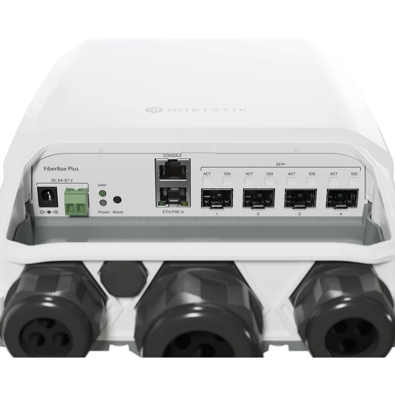 Switch de Red MikroTik Fiberbox Plus 4-Port 10G SFP+ Outdoor Managed Network Switch