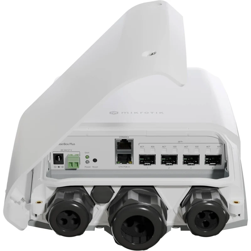 Switch de Red MikroTik Fiberbox Plus 4-Port 10G SFP+ Outdoor Managed Network Switch