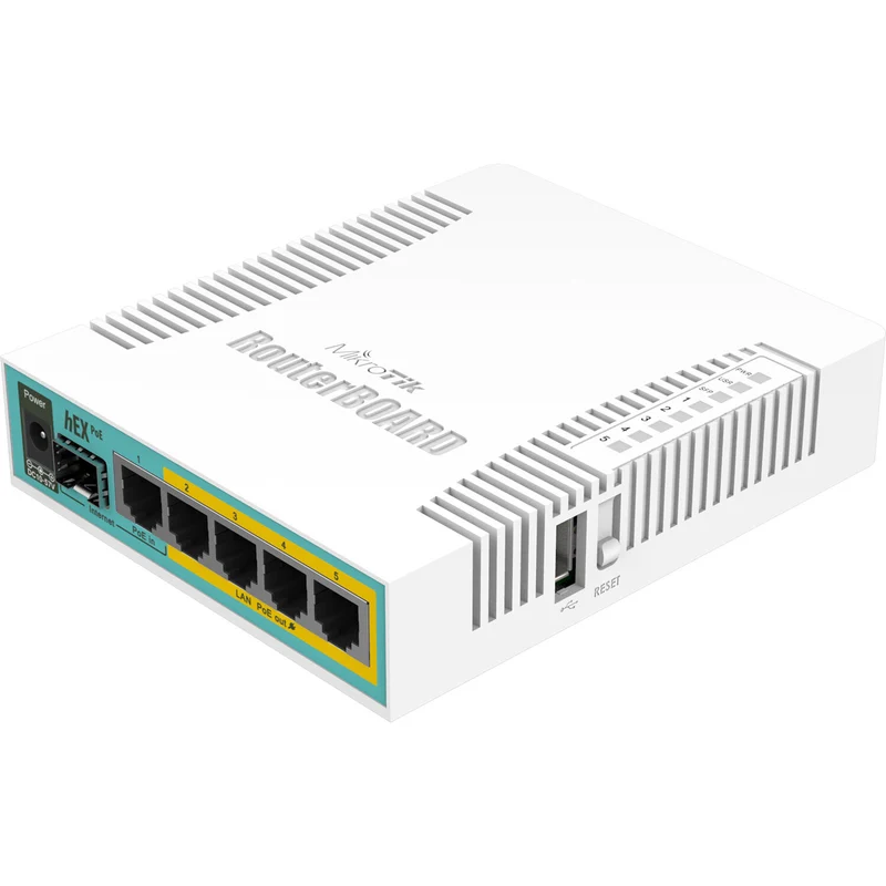 Router MikroTik hEX PoE 5-Port Gigabit PoE+ Compliant Managed Network Router
