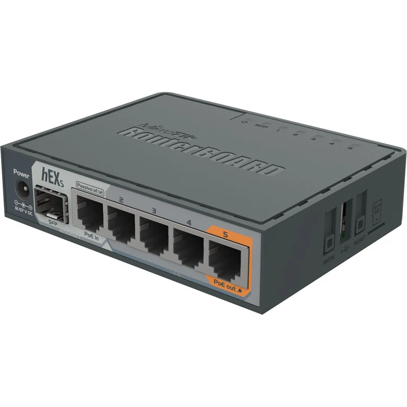 Router MikroTik hEX S 5-Port Gigabit Passive PoE Compliant Managed Router