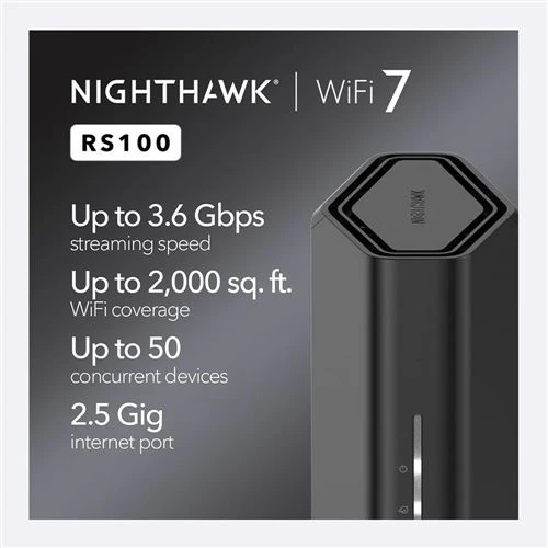 Router NETGEAR Nighthawk RS100 BE3600 Wireless Dual-Band Multi-Gig
