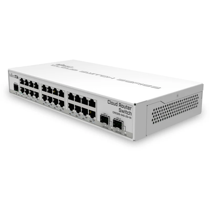 Switch de Red MikroTik CRS326-24G-2S+IN 24-Port Gigabit Managed Router Switch