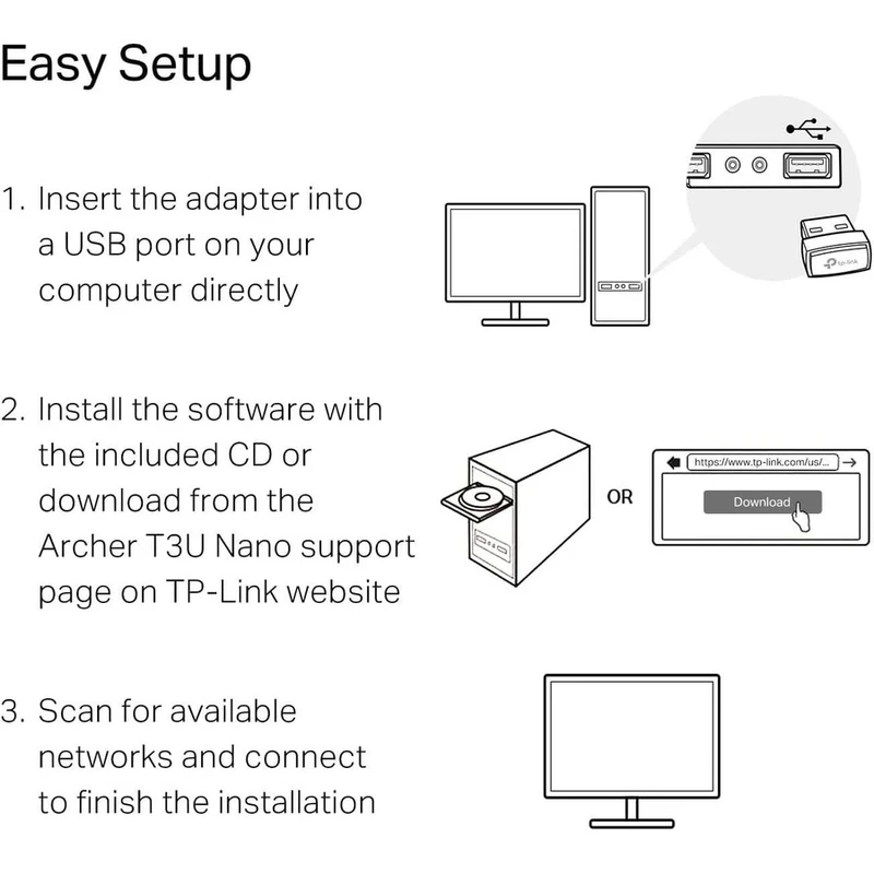 Adaptador WiFi Red TP-Link Archer T3U Nano