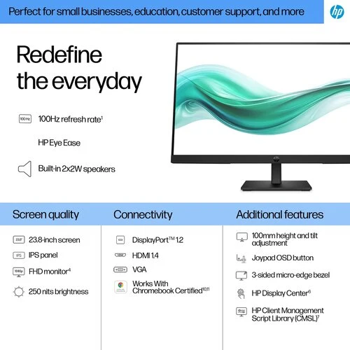 Monitor HP S3 Pro 23.8" - Full HD (1920x1080)