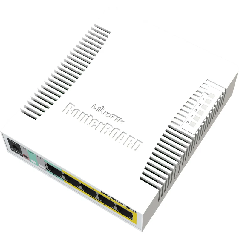 Switch de Red MikroTik RB260GSP 5-Port Gigabit Passive PoE Compliant Managed Network Switch