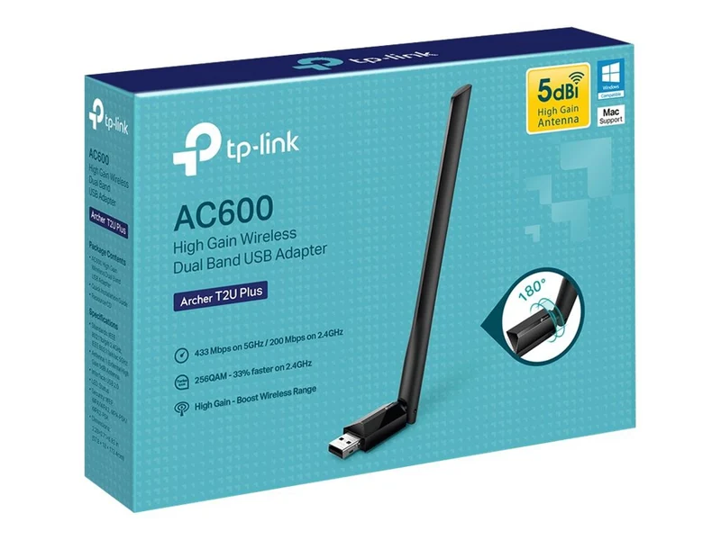 Adaptador WiFi Red TP-Link Archer T2U Plus