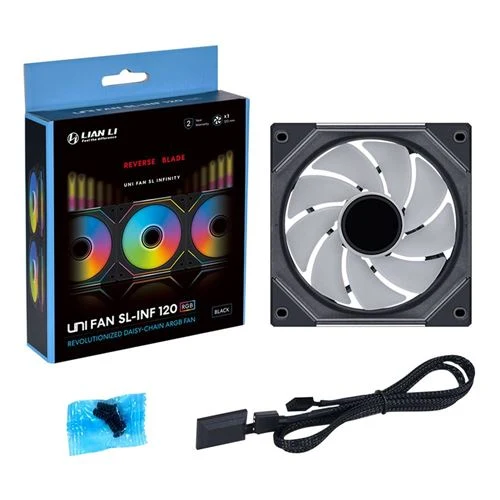Fan Cooler Lian Li UNI FAN SL-INF FLEX Reverse Blade 120mm Fluid Dynamic Case Fan Negro