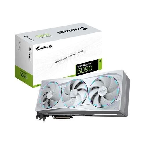 Tarjeta de Video Gigabyte AORUS GeForce RTX 5090 STEALTH ICE OC Triple-Fan 32GB GDDR7 PCIe 5.0