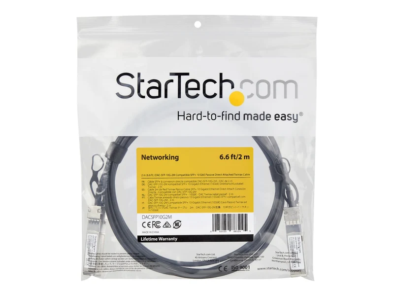 Cable de Red StarTech 2m SFP+ SFP+