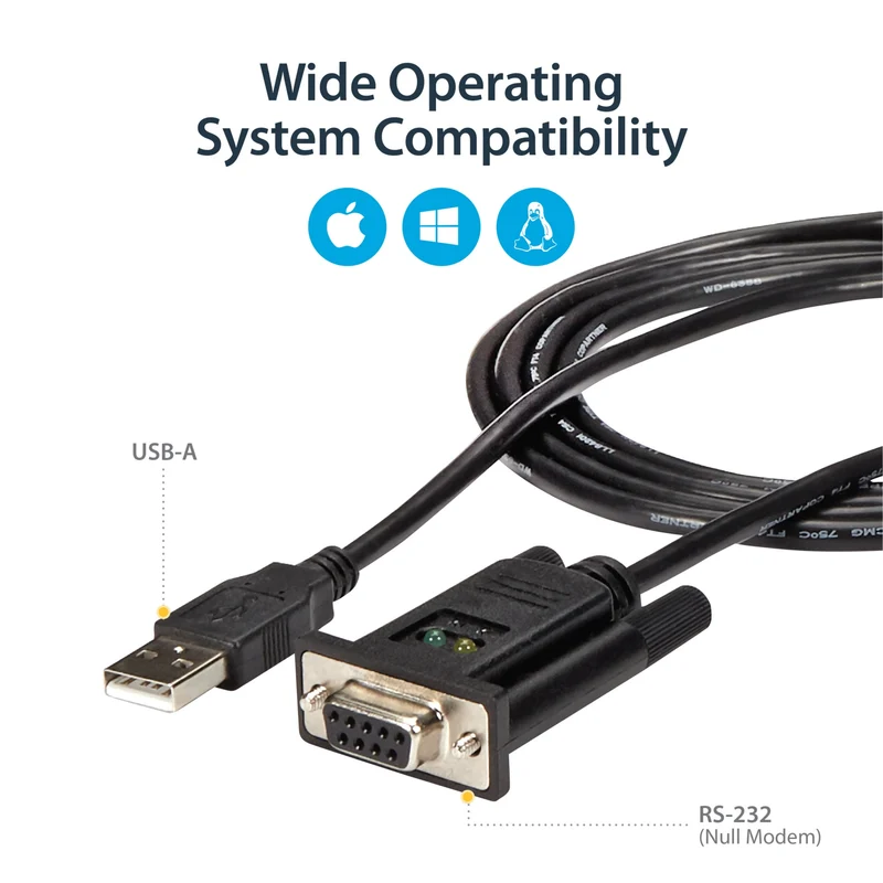 Adaptador StarTech 6ft (1.8m) 1-Port USB Serial RS232