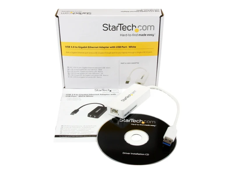 Adaptador WiFi Red StarTech.com StarTech USB 3.0 to Gigabit Ethernet NIC Network Adapter w/USB Port