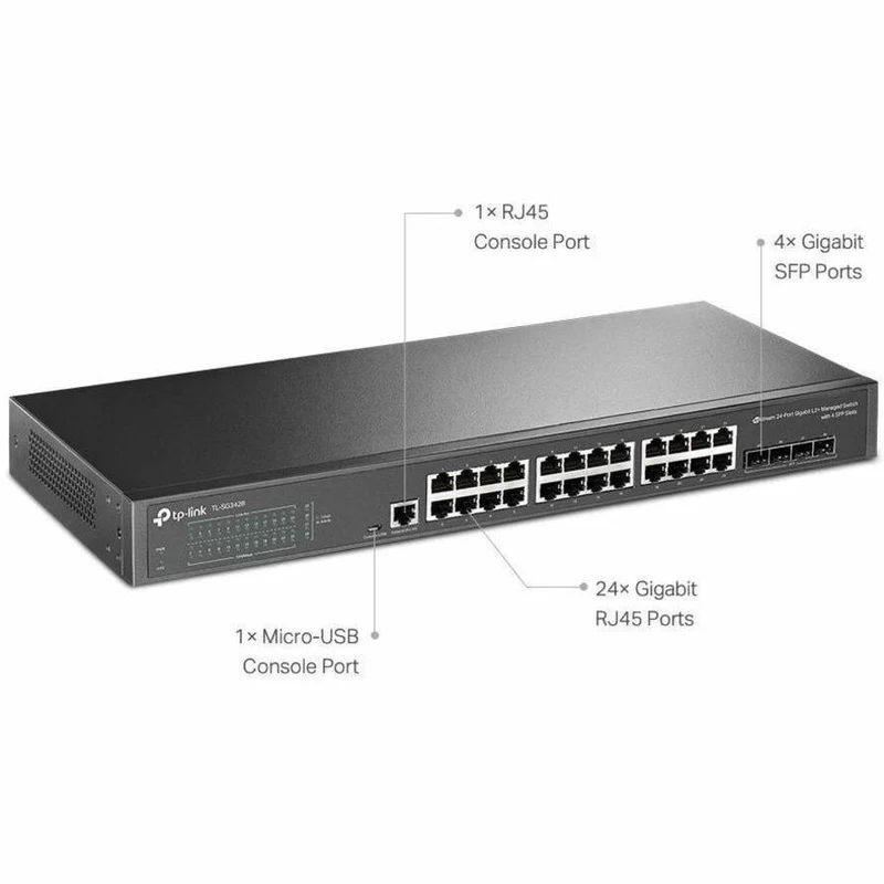Switch de Red Omada Omada 24-Port Gigabit L2+ Managed Switch