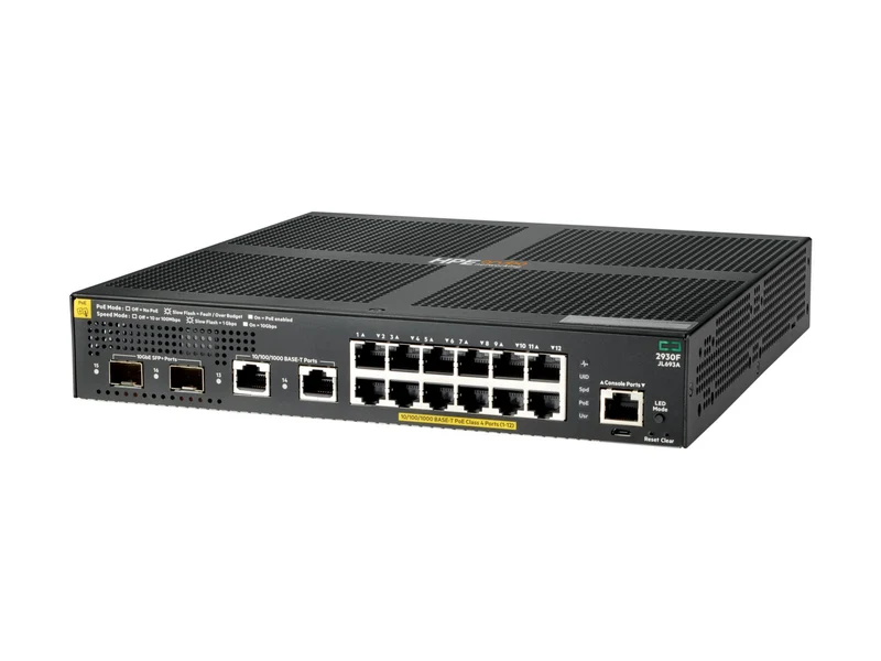Switch de Red Aruba HPE Networking 2930F 12G PoE+ 2G/2SFP+