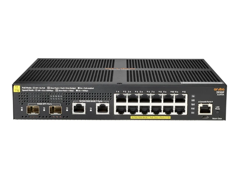 Switch de Red Aruba HPE Networking 2930F 12G PoE+ 2G/2SFP+