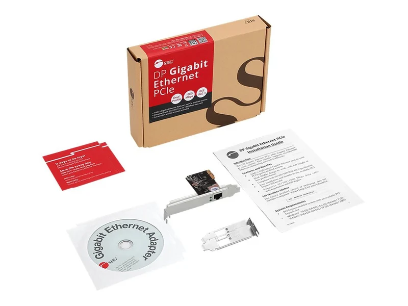 Tarjeta de Red SIIG Dual Profile Gigabit Ethernet PCIe