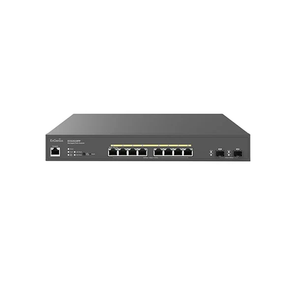 Switch de Red EnGenius 8-Port 240W PoE+ Multi-Gigabit Cloud Managed Switch