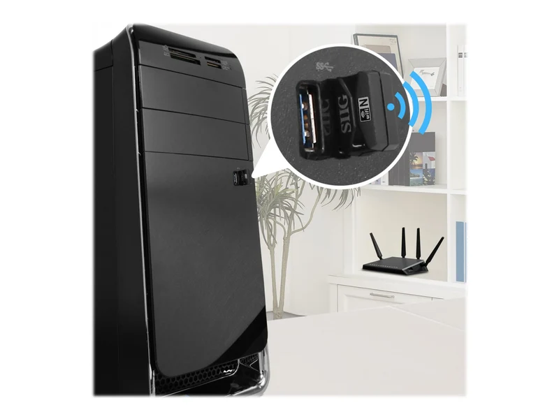 Adaptador WiFi Red SIIG Wireless-N Mini USB Wi-Fi Adapter