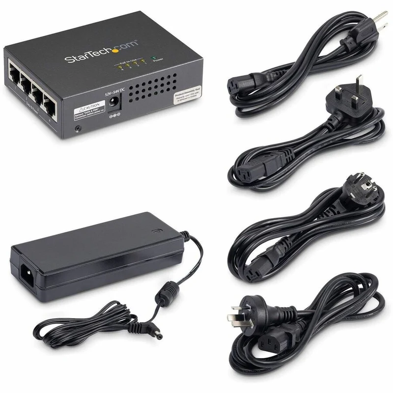 Switch de Red StarTech.com StarTech 4 Port Gigabit Midspan
