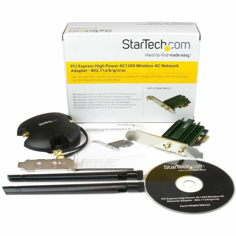 Adaptador WiFi Red StarTech.com StarTech PCI Express AC1200 Dual Band Wireless-AC Network Adapter