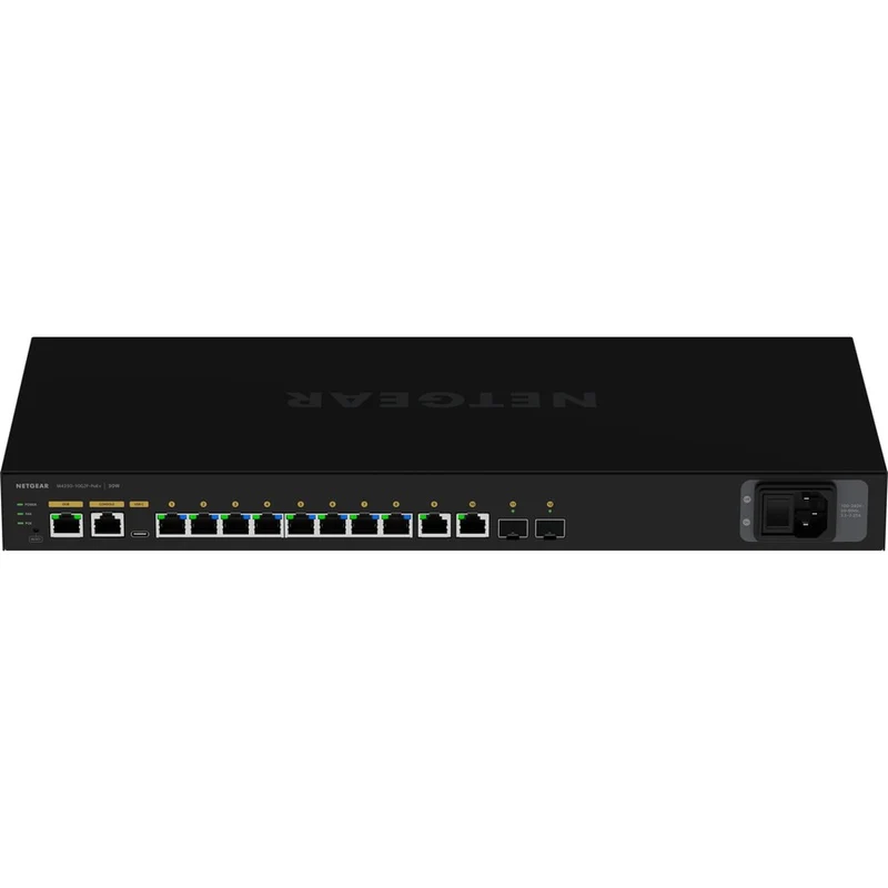 Switch de Red Netgear AV Line M4250-10G2F-PoE+ 8x1G PoE+ 125W 2x1G and 2xSFP Managed Switch (GSM4212P)