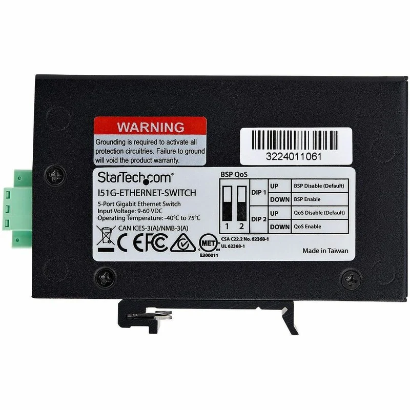 Switch de Red StarTech.com StarTech 5-Port Unmanaged Industrial Network Switch