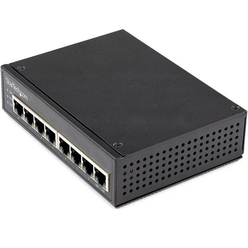 Switch de Red StarTech.com StarTech Industrial 8 Port Gigabit PoE+ Switch 30W Power Over Ethernet