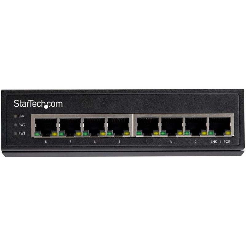 Switch de Red StarTech.com StarTech Industrial 8 Port Gigabit PoE+ Switch 30W Power Over Ethernet