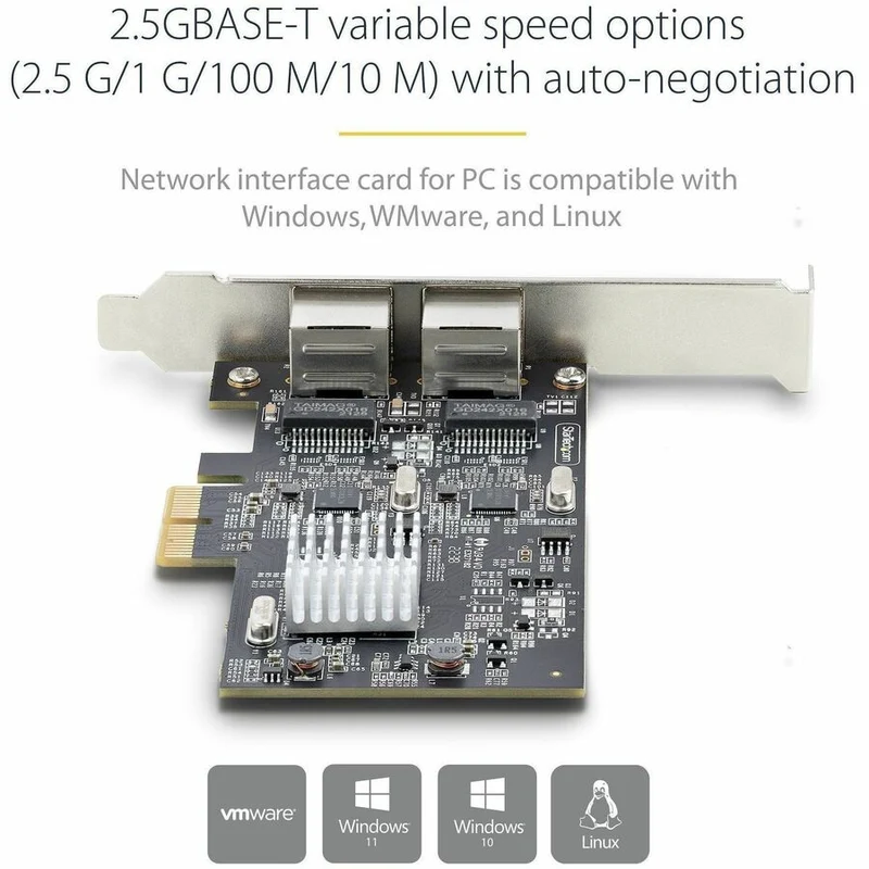 Tarjeta de Red StarTech.com StarTech 2-Port 2.5Gbps PCIe Network Card
